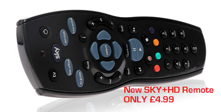 Sky HD remote Black £4.99
