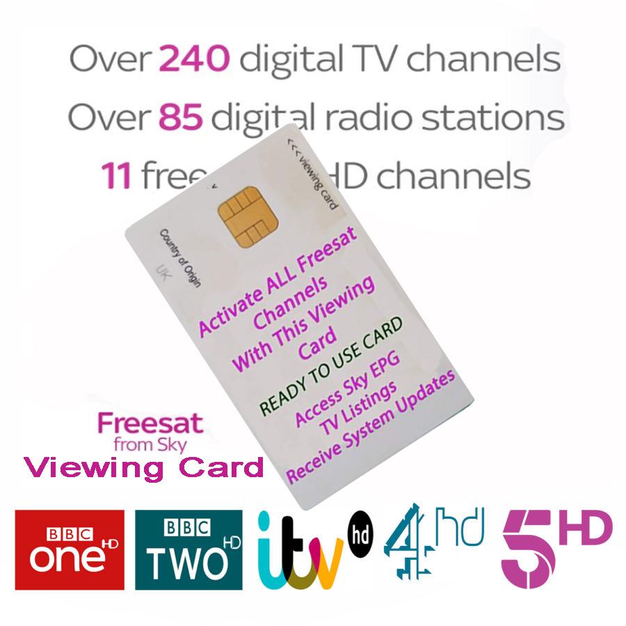 FREESAT VIEWING CARD ACTIVATED FOR UK CHANNELS