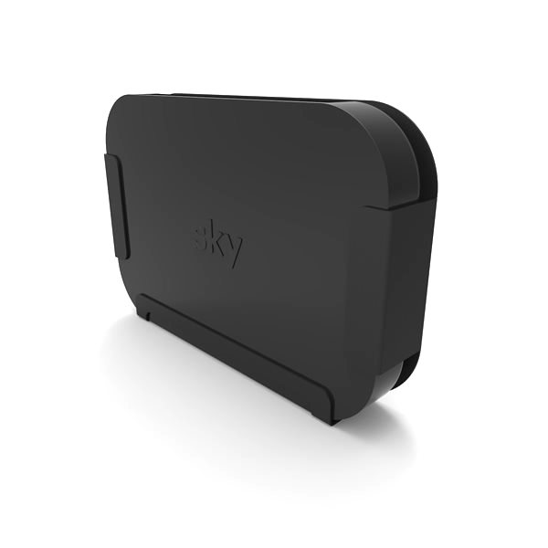 mini decoder Sky Q Mini Box con supporto da parete Gloss White Penn-Elcom 